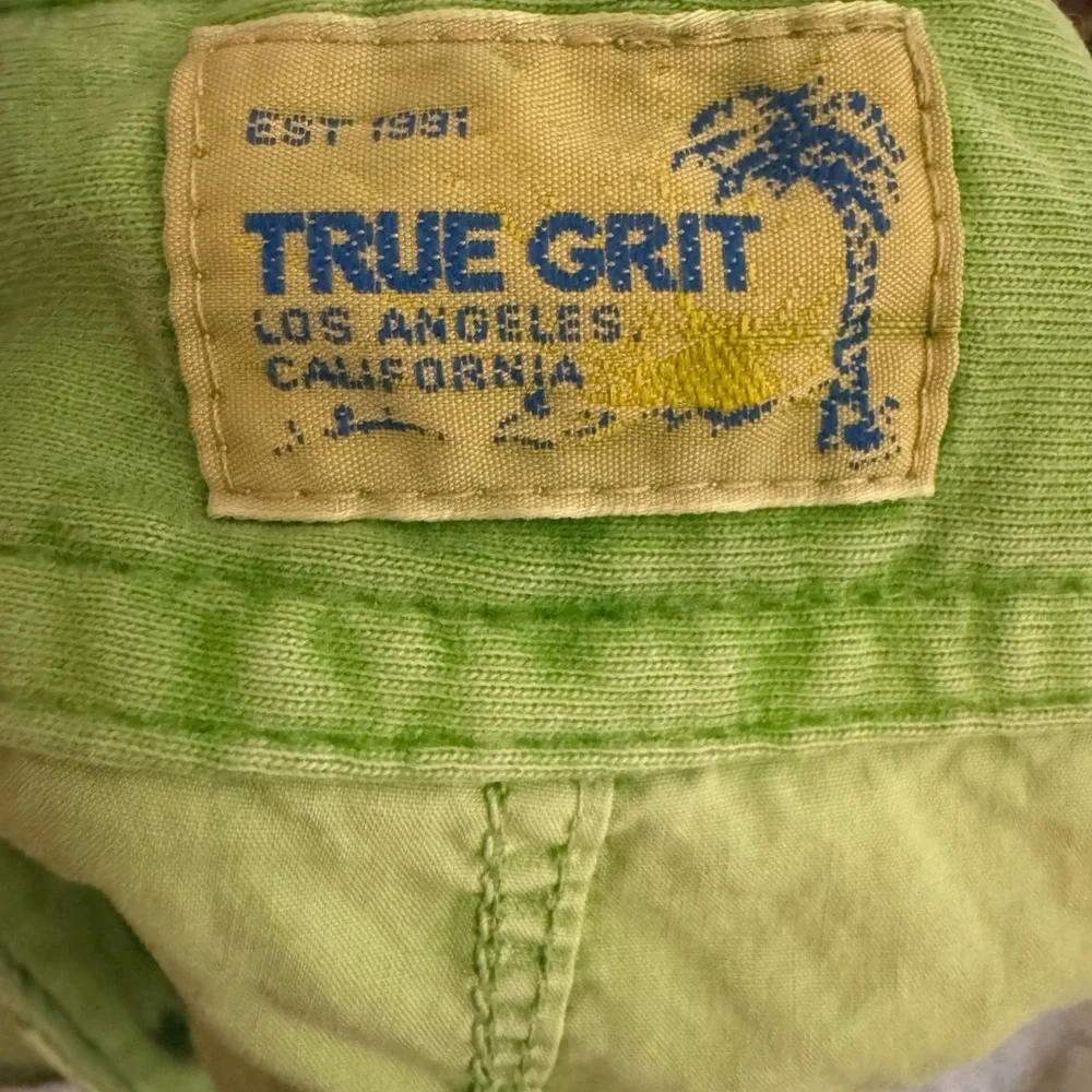 TRUE GRIT Los Angeles Lime Green Shorts